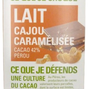 Chocolate bio con anacardos caramelizados 100 gr