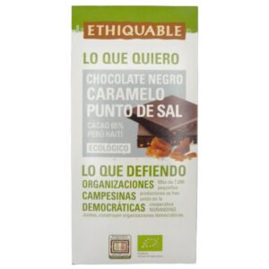 Chocolate negro con caramelo al punto de sal 100 gr