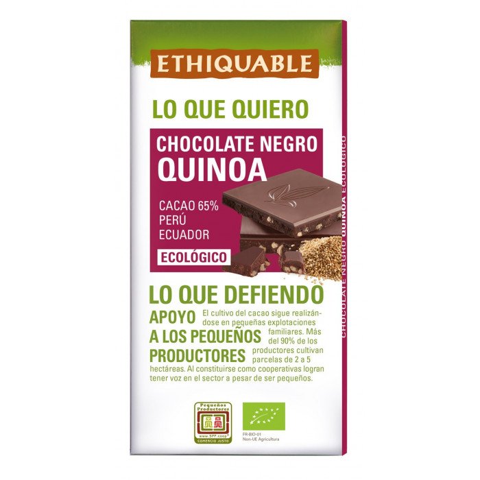 Chocolate negro con quinoa 100 gr