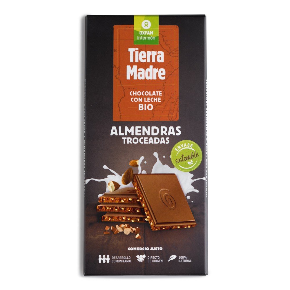 Chocolate con leche y almendras troceadas 100 gr