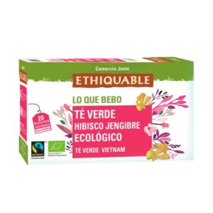 Té verde hibisco jengibre ecológico té verde Vietnan 20 bolsitas